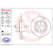 Load image into Gallery viewer, 08.D893.11 Brembo UV Coated Solid Brake Rotor Brembo Brake Canada