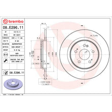 Charger l'image dans la galerie, 08.E296.11 Brembo UV Coated Solid Brake Rotor Brembo Brake Canada