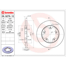 Charger l'image dans la galerie, 08.N276.10 Brembo Solid Standard Rotor Brembo Brake Canada