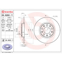 Load image into Gallery viewer, 08.N282.11 Brembo UV Coated Solid Brake Rotor Brembo Brake Canada