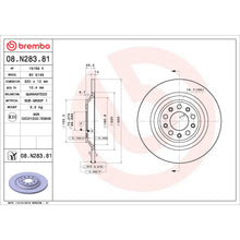 Load image into Gallery viewer, 08.N283.81 Brembo Premium UV Coated Rear Brake Rotor Brembo Brake Canada