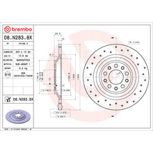 Load image into Gallery viewer, 08.N283.8X Brembo Premium UV Coated XTRA Cross Drilled Brake Rotor Brembo Brake Canada