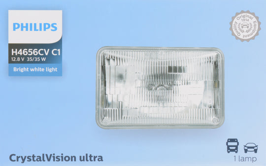 H4656CVC1 Philips CrystalVision ultra Sealed Beam H4656 - CrystalVision Ultra - Single Commercial Pack Philips Bulbs