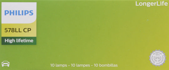 578LLCP Philips LongerLife Miniature 578LL - LongerLife - Multiple Commercial 10-Pack Philips Bulbs
