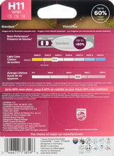 Load image into Gallery viewer, H11VPB1 Philips VisionPlus Headlight H11 - VisionPlus - Single Blister Pack Philips Bulbs