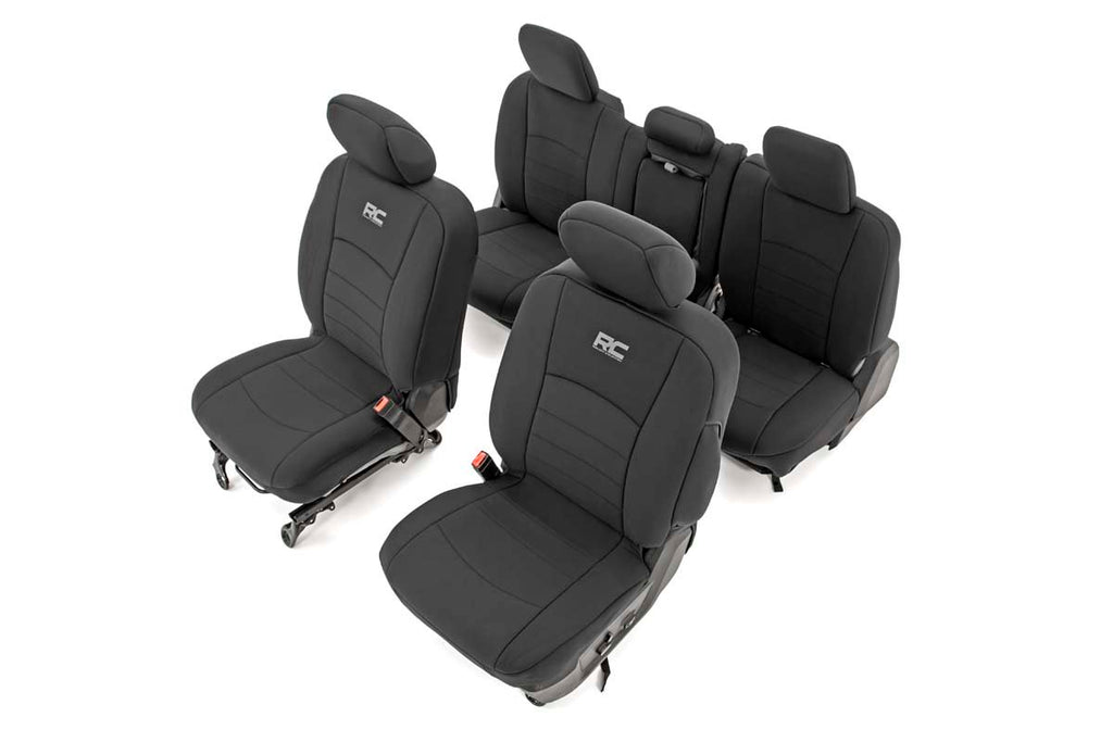 91029 Seat Covers - FR Bucket RR w/Arm Rest - Ram 1500 (09-18)/2500 (10-18) Rough Country Canada