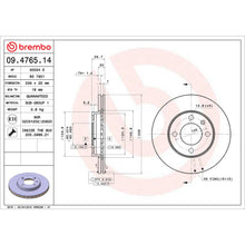 Load image into Gallery viewer, 09.4765.14 Brembo Premium Front Brake Rotor Brembo Brake Canada