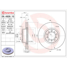 Load image into Gallery viewer, 09.4928.10 Brembo Premium Vented Brake Rotor Brembo Brake Canada