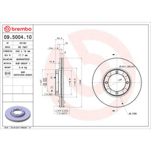Charger l'image dans la galerie, 09.5004.10 Brembo Premium Vented Brake Rotor Brembo Brake Canada
