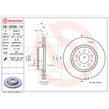 Load image into Gallery viewer, 09.5036.14 Brembo Premium Front Brake Rotor Brembo Brake Canada