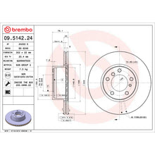 Load image into Gallery viewer, 09.5142.24 Brembo Premium UV Coated Front Brake Rotor Brembo Brake Canada