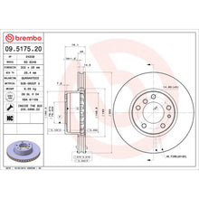 Load image into Gallery viewer, 09.5175.20 Brembo Premium Vented Brake Rotor Brembo Brake Canada