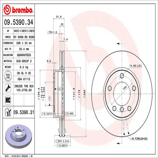 KT00267 Brembo Disc Brake Kit Brembo Brake Canada