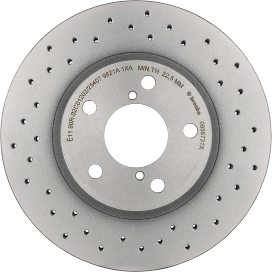 09.5673.1X Brembo Premium UV Coated XTRA Cross Drilled Brake Rotor Brembo Brake Canada