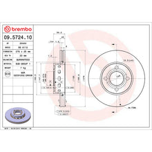 Charger l'image dans la galerie, 09.5724.10 Brembo Premium Vented Brake Rotor Brembo Brake Canada