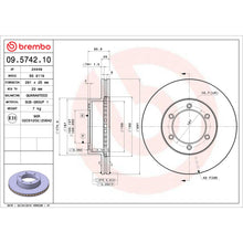 Load image into Gallery viewer, 09.5742.10 Brembo Premium Vented Brake Rotor Brembo Brake Canada