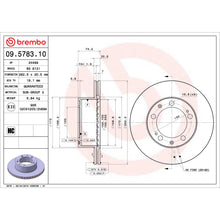 Load image into Gallery viewer, 09.5783.10 Brembo Premium Vented Brake Rotor Brembo Brake Canada