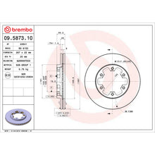 Charger l'image dans la galerie, 09.5873.10 Brembo Premium Vented Brake Rotor Brembo Brake Canada