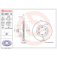 Load image into Gallery viewer, 09.5957.10 Brembo Premium Vented Brake Rotor Brembo Brake Canada