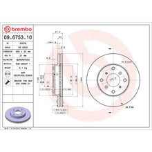 Load image into Gallery viewer, 09.6753.10 Brembo Premium Vented Brake Rotor Brembo Brake Canada