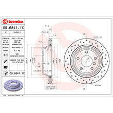 Load image into Gallery viewer, 09.6841.1X Brembo Premium UV Coated XTRA Cross Drilled Brake Rotor Brembo Brake Canada