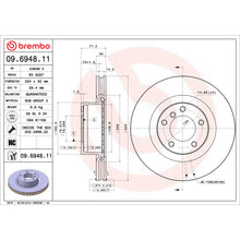 Load image into Gallery viewer, 09.6948.11 Brembo Premium Coated Vented Brake Rotor Brembo Brake Canada