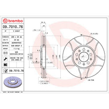 Load image into Gallery viewer, 09.7010.76 Brembo Premium Max Slotted UV Coated Rotor Brembo Brake Canada