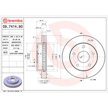 Load image into Gallery viewer, 09.7414.80 Brembo Premium Coated Lightweight Vented Brake Rotor Brembo Brake Canada