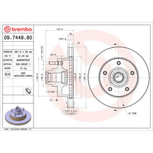 Load image into Gallery viewer, 09.7448.80 Brembo Premium Front Brake Rotor Brembo Brake Canada