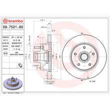 Charger l'image dans la galerie, 09.7521.80 Brembo Premium Front Brake Rotor Brembo Brake Canada