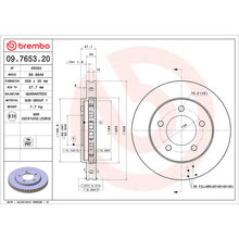 Charger l'image dans la galerie, 09.7653.20 Brembo Premium Vented Brake Rotor Brembo Brake Canada