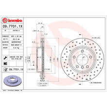 Charger l'image dans la galerie, 09.7701.1X Brembo Premium UV Coated XTRA Cross Drilled Brake Rotor Brembo Brake Canada
