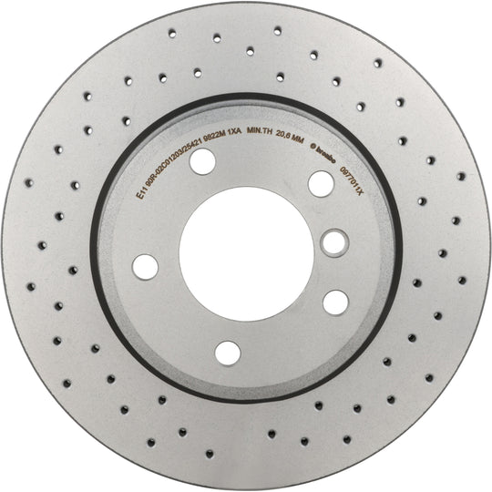 09.7701.1X Brembo Premium UV Coated XTRA Cross Drilled Brake Rotor Brembo Brake Canada