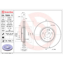 Load image into Gallery viewer, 09.7808.11 Brembo Premium Coated Vented Brake Rotor Brembo Brake Canada