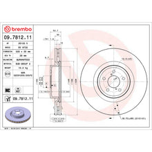 Charger l'image dans la galerie, 09.7812.11 Brembo Premium Coated Vented Brake Rotor Brembo Brake Canada