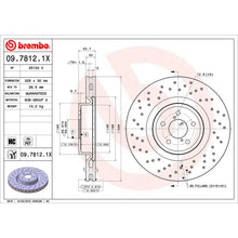 Charger l'image dans la galerie, 09.7812.1X Brembo Premium UV Coated XTRA Cross Drilled Brake Rotor Brembo Brake Canada