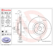 Load image into Gallery viewer, 09.7812.21 Brembo Premium Coated Vented Brake Rotor Brembo Brake Canada