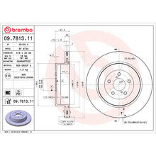 Charger l'image dans la galerie, 09.7813.11 Brembo Premium Coated Vented Brake Rotor Brembo Brake Canada