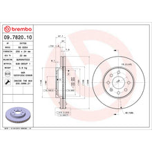 Charger l'image dans la galerie, 09.7820.10 Brembo Premium Vented Brake Rotor Brembo Brake Canada