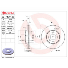 Charger l'image dans la galerie, 09.7820.20 Brembo Premium Vented Brake Rotor Brembo Brake Canada