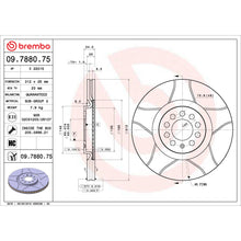 Charger l'image dans la galerie, 09.7880.75 Brembo Premium Max Slotted UV Coated Rotor Brembo Brake Canada