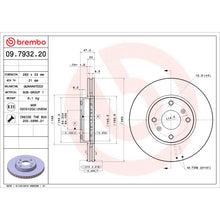Load image into Gallery viewer, 09.7932.20 Brembo Premium Vented Brake Rotor Brembo Brake Canada