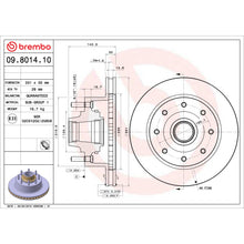 Load image into Gallery viewer, 09.8014.10 Brembo Premium Vented Brake Rotor Brembo Brake Canada