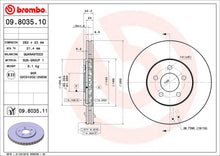 Load image into Gallery viewer, 09.8035.11 Brembo Premium Coated Vented Brake Rotor Brembo Brake Canada