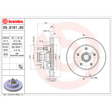 Load image into Gallery viewer, 09.8191.80 Brembo Premium Front Brake Rotor Brembo Brake Canada
