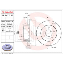 Load image into Gallery viewer, 09.8477.80 Brembo Premium Front Brake Rotor Brembo Brake Canada