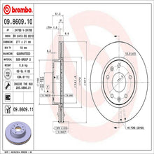 Load image into Gallery viewer, 09.8609.11 Brembo Premium Coated Vented Brake Rotor Brembo Brake Canada