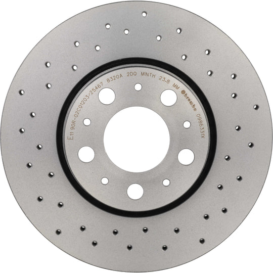 09.8633.1X Brembo Premium UV Coated XTRA Cross Drilled Brake Rotor Brembo Brake Canada