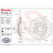 Load image into Gallery viewer, KTX0093 Brembo Ceramic Brake Pad and XTRA Vented Drilled Brake Disc Kit Brembo Brake Canada