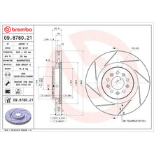 Load image into Gallery viewer, 09.8780.21 Brembo Premium Coated Vented Brake Rotor Brembo Brake Canada